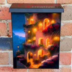 Romantic Villa Balcony #6 Colonial Mailbox Cover