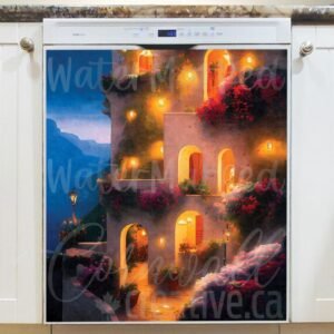 Romantic Villa Balcony #6 Magnetic Dishwasher Door Cover