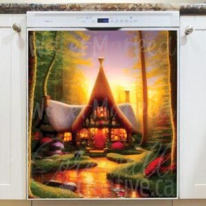 Cute Fairy Cottage Magnetic Dishwasher Door Cover
