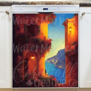 Romantic Villa Balcony #7 Magnetic Dishwasher Door Cover