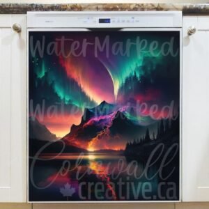 Rainbow Explosion Magnetic Dishwasher Door Cover