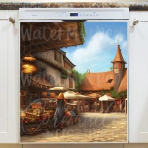 Farmer's Market in the Village Magnetic Dishwasher Door Cover