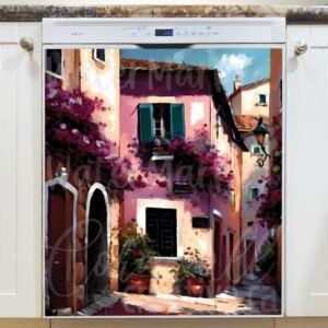Beautiful Italian Town Magnetic Dishwasher Door Cover