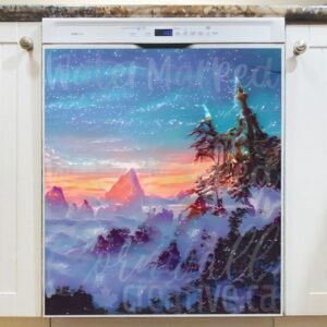 The First Snow in the Mountains Magnetic Dishwasher Door Cover