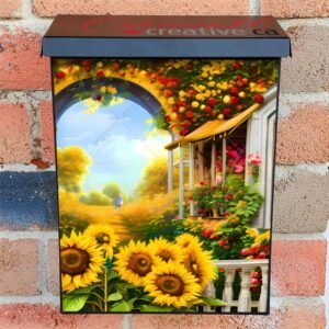 Sunflower Cottage #1 Colonial Mailbox Cover