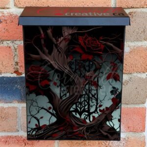 Gothic Garden with Roses #4 Colonial Mailbox Cover