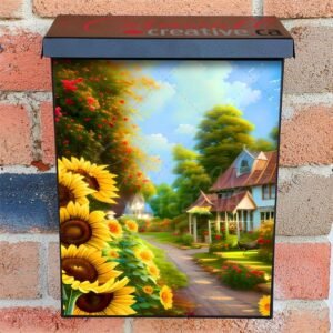 Sunflower Cottage #2 Colonial Mailbox Cover