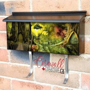 Fairy House in the Oak Tree #2 Wall-mounted Townhouse Mailbox Cover