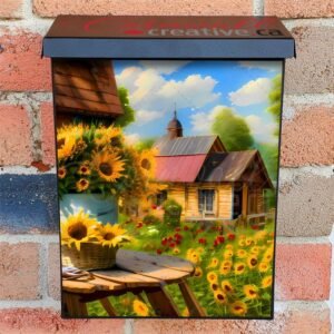 Sunflower Cottage #3 Colonial Mailbox Cover