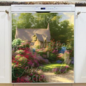 Pretty Cottage in the Woods Magnetic Dishwasher Door Cover