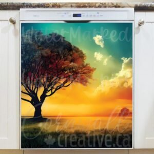 Beautiful Sunrise Tree Magnetic Dishwasher Door Cover