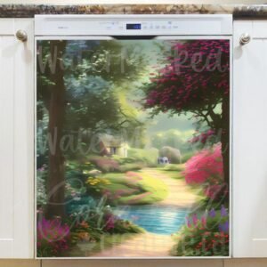 The Fairy Cottage Magnetic Dishwasher Door Cover