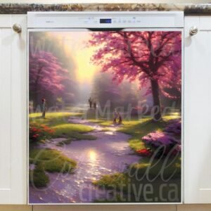 Spring in the Park #3 Magnetic Dishwasher Door Cover
